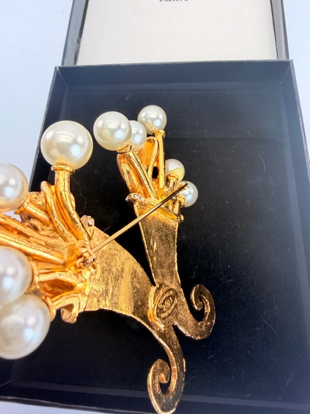 Vintage CHANEL Cornucopia Pearl Brooch Collectors Piece
